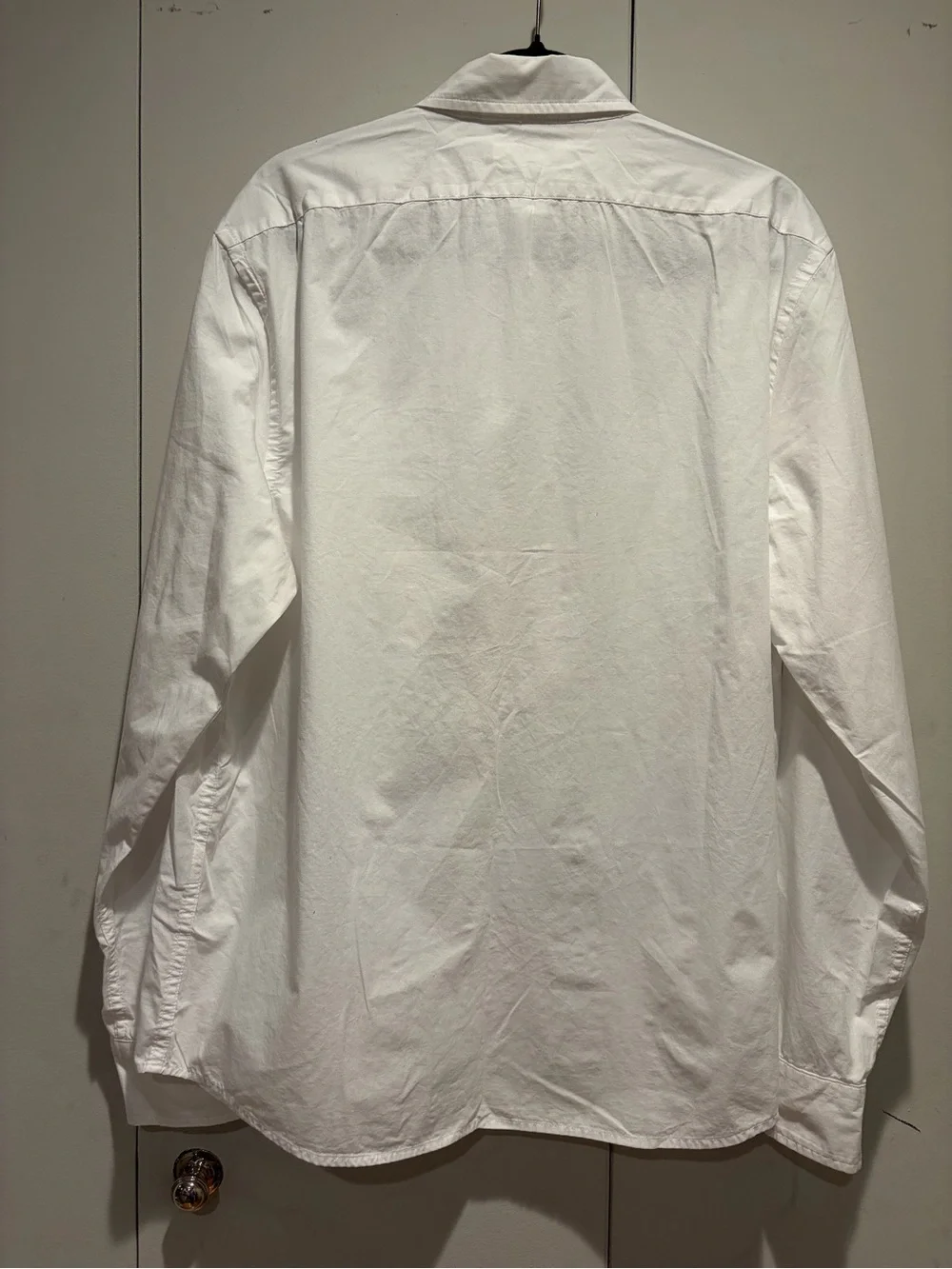 NWT Banana Republic Men’s White Button Down Slim Untucked 100% Organic Cotton  L